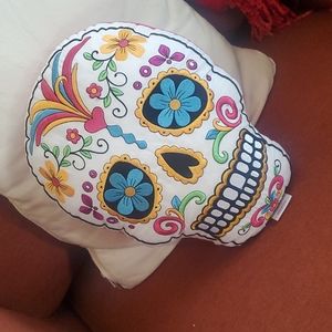 Sugar Skull embroidered pillow